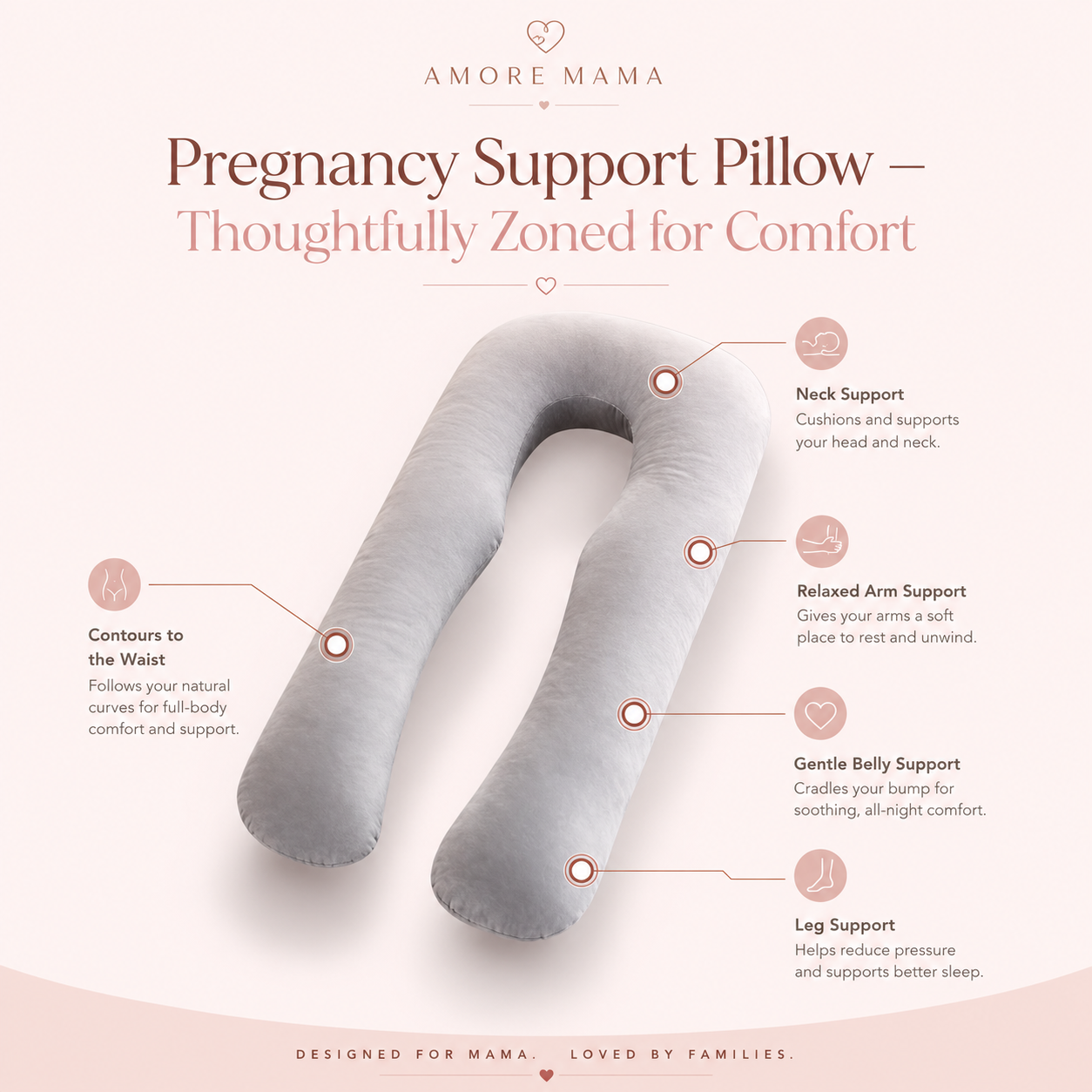 Deluxe Amore Mama maternity pillow