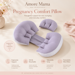 Amore Mama U-Shaped Maternity Pillow for Pregnancy Support